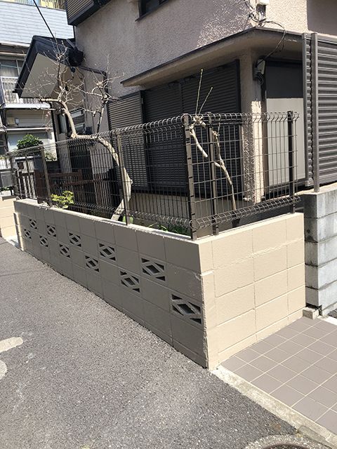 千駄木_ブロック塀_施工後